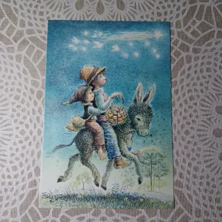 6 Cartoline di J.Ferrandiz (Se scrivere) una in 3D