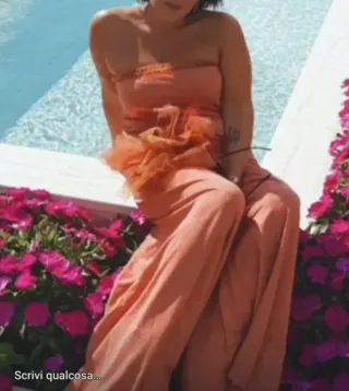 Tuta elegante SoAllure corallo lurex