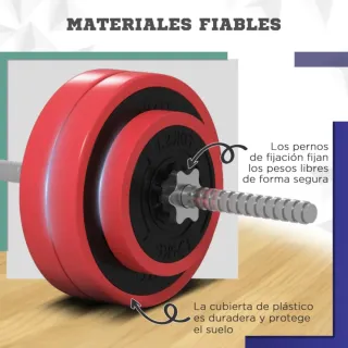 Barra + Discos Pesas 50kg