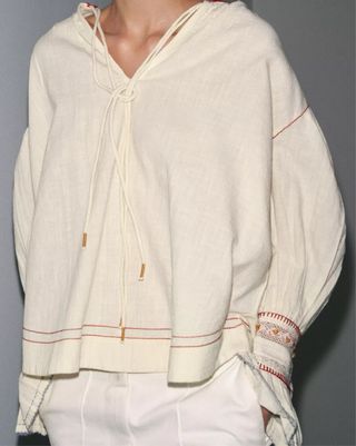 Blusa boho Zara Collection bordada T M