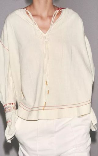 Blusa boho Zara Collection bordada T M