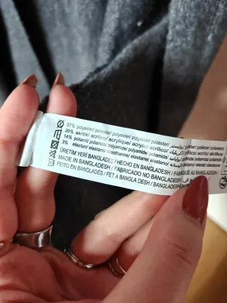 Cárdigan largo gris punto Lefties nuevo