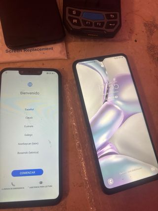 5 Móviles Samsung Negros/Violetas