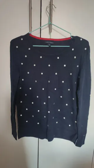Jersey Tommy Hilfiger Azul lunares talla XS