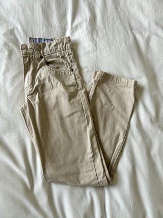 Pantalones niño Zara crema Talla 7-8 años 128cm.