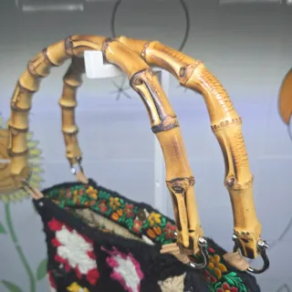 Borsa lana artigianale granny squares