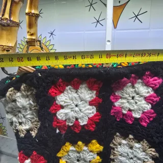 Borsa lana artigianale granny squares