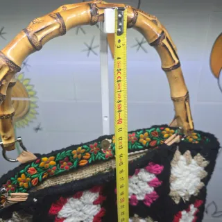 Borsa lana artigianale granny squares