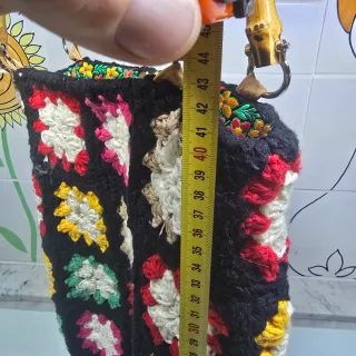 Borsa lana artigianale granny squares