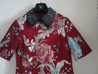 Vestido Zara Corto Estampado Flores Talla XS