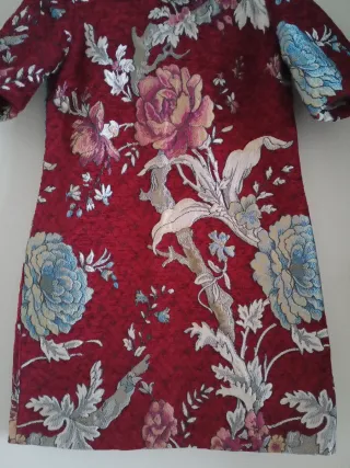 Vestido Zara Corto Estampado Flores Talla XS