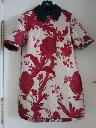 Vestido Zara Corto Estampado Flores Talla XS