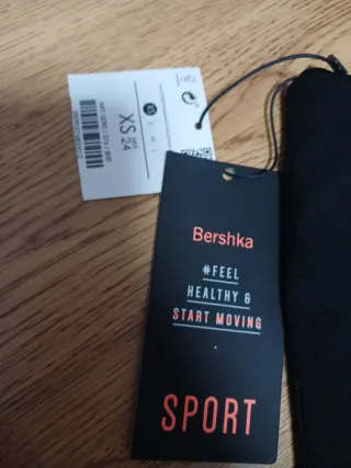 Mallas Bershka Cropped Skinny Negras Talla XS