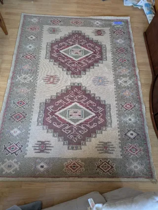 Alfombra Persa Beige y Roja