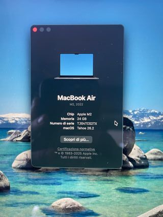 MacBook Air 2022 M2 Grigio Siderale