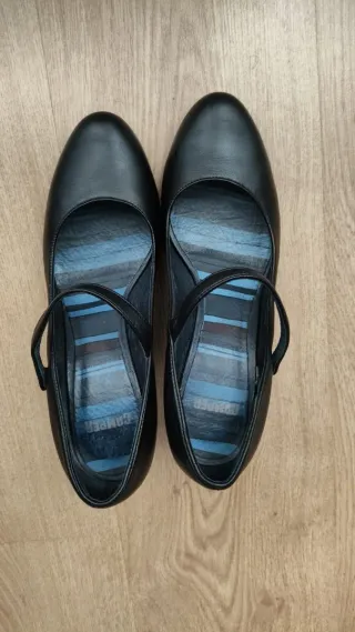 Zapatos Camper Negros de piel, Talla 38