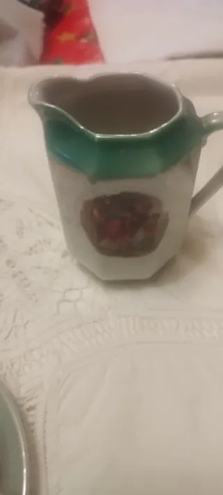 Juego de café porcelana y cristal