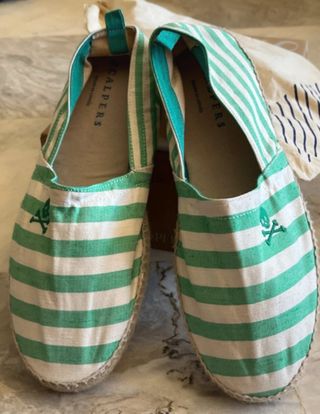 Zapatillas Scalpers rayas verdes y blancas T44