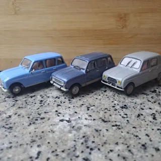 3 Coches a escala 1:43 Renault 4L