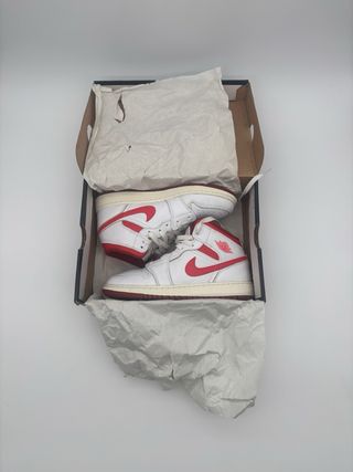 Nike Air Jordan 1 Mid SE (GS) naranja Blanco