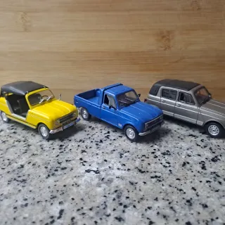 Lote 3 Coches Renault 4 escala 1:43