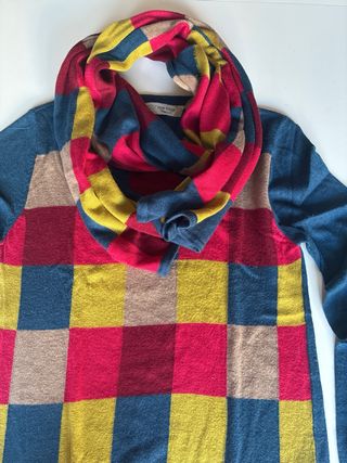Jersey y bufanda Nice Things cuadros M