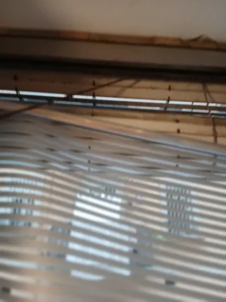 Estor gris con rallitas finas nuevo