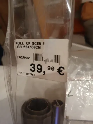 Estor gris con rallitas finas nuevo