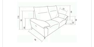 Sofá VISOFA Forte Beige Tela