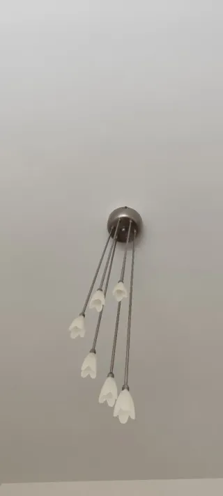 Lámpara de techo colgante plateada