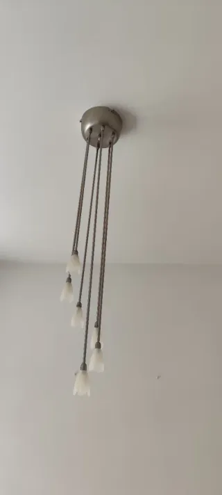 Lámpara de techo colgante plateada
