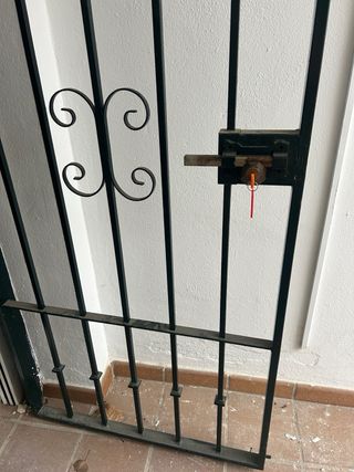 Reja doble abatible para ventanal