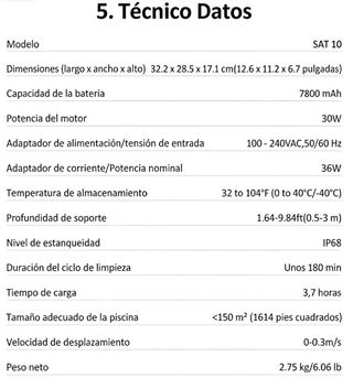 SIN ABRIR Limpiafondos Robótico Para Piscinas 30W