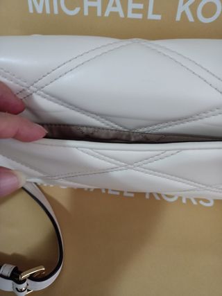 Bolso Michael Kors Cadena Blanco Dorado