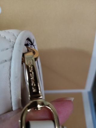 Bolso Michael Kors Cadena Blanco Dorado