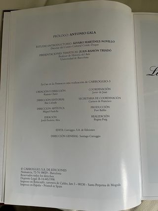 Libro “La luz en la pintura” prologado AntonioGala