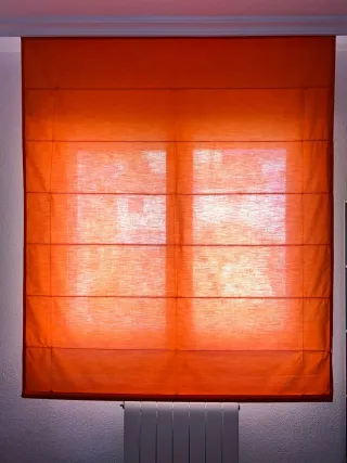 Estor naranja tela ideal dormitorio buen estado