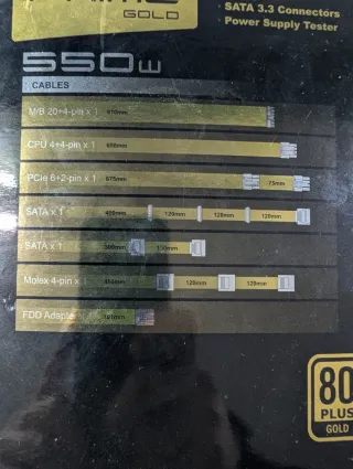 Fuente Seasonic Prime Gold 550W 80 Plus Gold