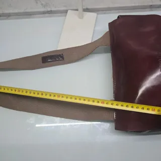 Borsa in pelle marrone e viola Sem Vaccaro