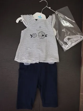 Conjunto marinero bebé rayas