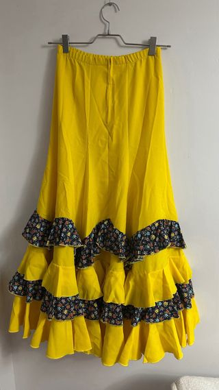 Traje Flamenco Amarillo Volantes