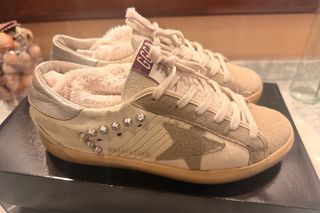 Zapatillas Golden Goose Beige/Plata Talla 38