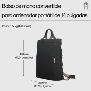 Mochila convertible HP negra