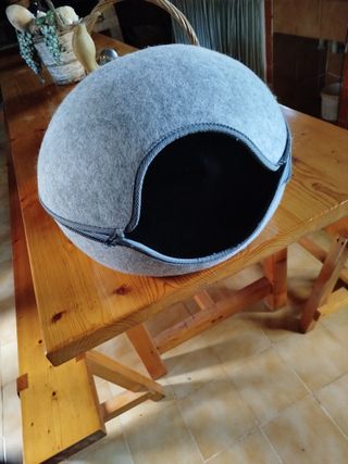 Cama Iglú para Gato Gris
