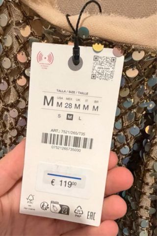 Top Zara Studio lentejuelas