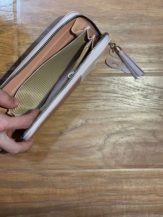 Monedero rosa de mujer cartera billetera elegante