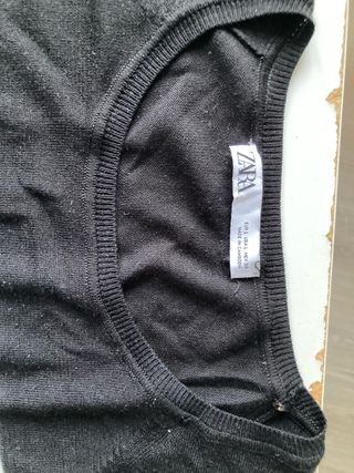 Jersey Zara Rayas Finas Negro Verde Blanco