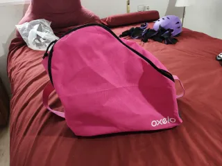 Patines en línea niña T35-38 rosa y gris