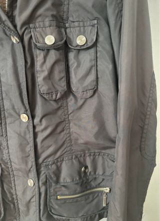 Chaqueta Zara Negra Talla M Entallada Bolsillos