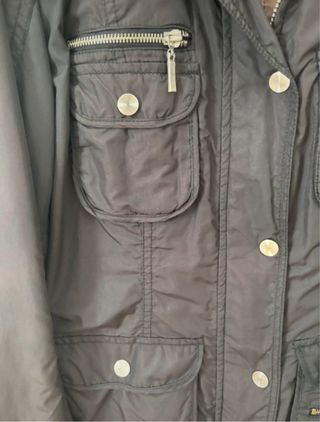 Chaqueta Zara Negra Talla M Entallada Bolsillos